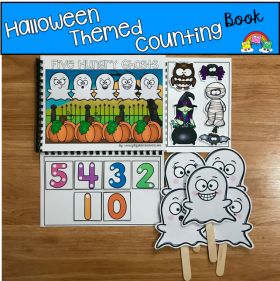 "Five Hungry Ghosts" A Halloween Counting Adapted Book