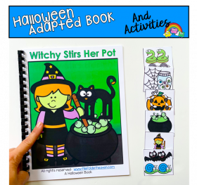 "Witchy Stirs Her Pot" Halloween Adapted Book And Activities