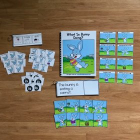 Bunny Sentence Builder Book: "What Is Bunny Doing?"