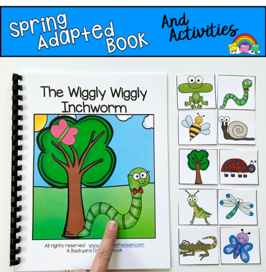 The Wiggly Wiggly Inchworm Adapted Book and Vocab Activities - Click Image to Close