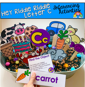 "Hey Riddle Riddle" Letter C Activities For The Sensory Bin