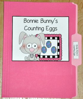 Bonnie Bunny's Counting Eggs File Folder Game