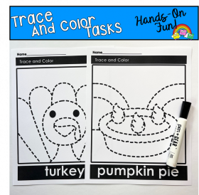 Thanksgiving Trace And Color Activities