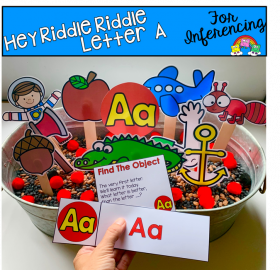 "Hey Riddle Riddle" Letter A Activities For The Sensory Bin