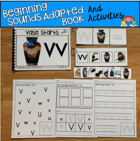 "Vase Starts With V" (Beginning Sounds Book And Activities)