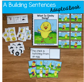 Chick Sentence Builder Book: "What Is Chicky Doing?"
