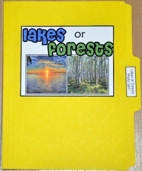 Lakes or Forests Sort File Folder Game (Real Photos)