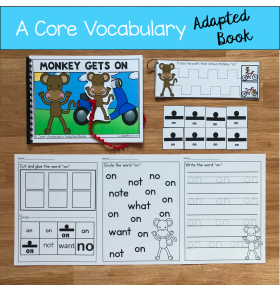 "Monkey Gets On" (Working With Core Vocabulary)