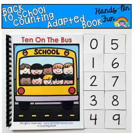"Ten On The Bus" A Back To School Counting Adapted Book