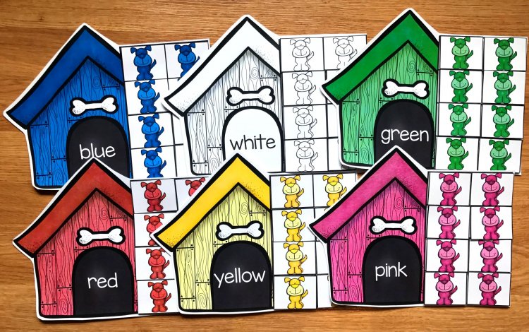 Puppy Colors Sorting Mats - Click Image to Close