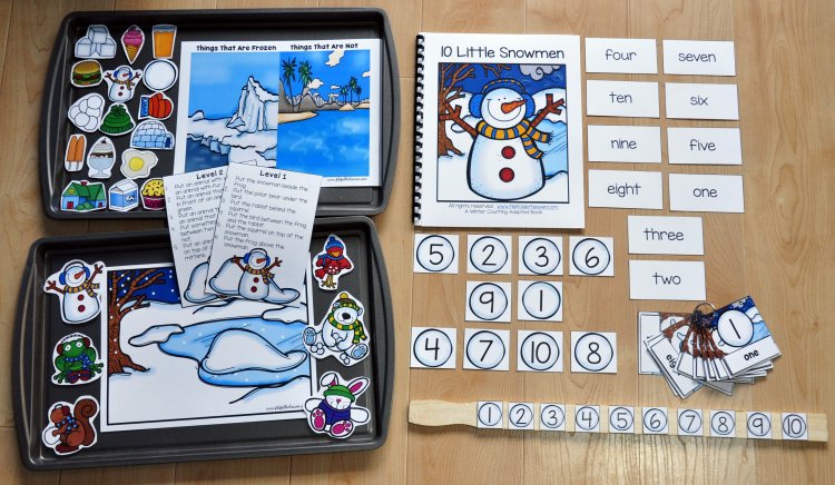 Ten Little Snowmen Adapted Books Unit - Click Image to Close