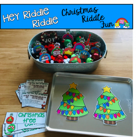 "Hey Riddle Riddle" Christmas Riddles For The Sensory Bin