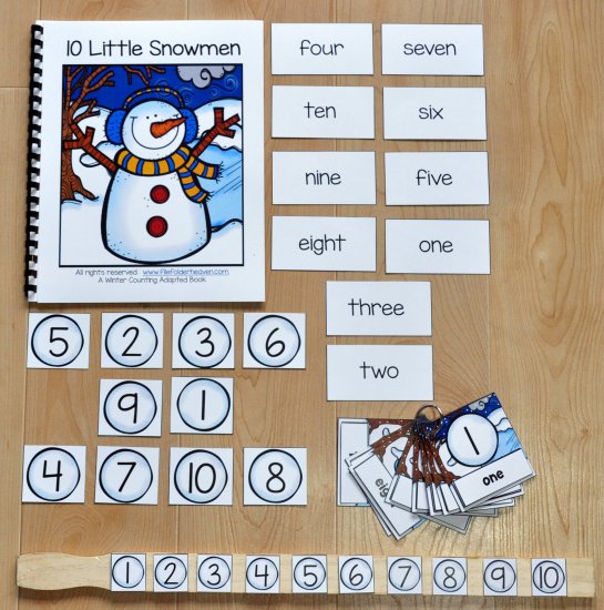 Ten Little Snowmen Adapted Book and Vocabulary Activities - Click Image to Close