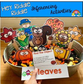 "Hey Riddle Riddle" Fall Riddles For The Sensory bin