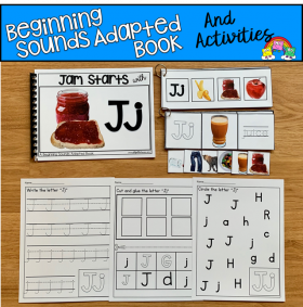 "Jam Starts With J" Beginning Sounds Adapted Book And Activities