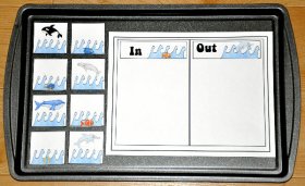 In or Out of the Ocean Cookie Sheet Activity