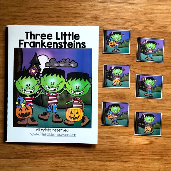 Three Little Frankensteins Adapted Book - Click Image to Close