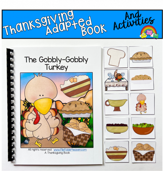 The Gobbly Gobbly Turkey Adapted Book and Vocabulary Activities - Click Image to Close