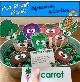"Hey Riddle Riddle" Vegetable Activities for The Sensory Bin