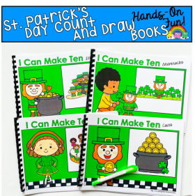 "I Can Make Ten" St. Patrick's Day Count And Draw Books Bundle