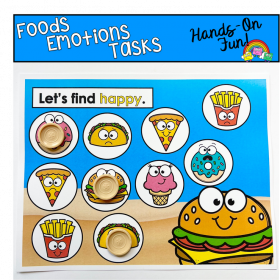 Snack Foods Emotions Activity Mats