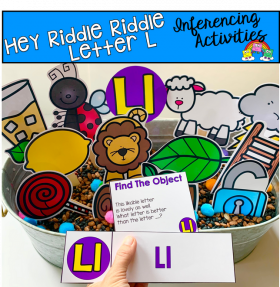 "Hey Riddle Riddle" Letter L Activities For The Sensory Bin