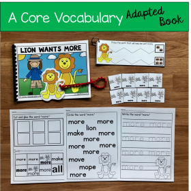 "Lion Wants More" (Working With Core Vocabulary)