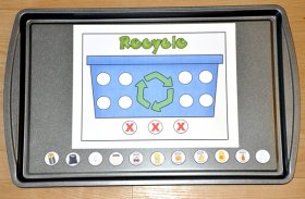 What Goes in the Recycle Bin Cookie Sheet Activity