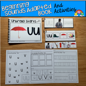 "Umbrella Starts With U" Beginning Sounds Book And Activities