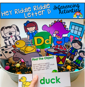 "Hey Riddle Riddle" Letter D Activities For The Sensory Bin