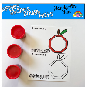 Apple Shapes Play Dough Mats