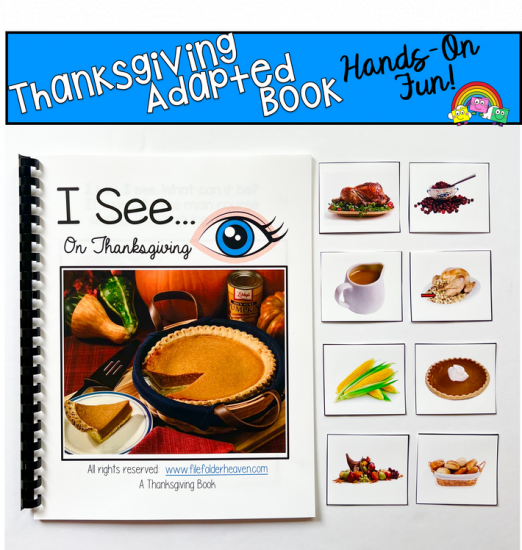 "I See" On Thanksgiving Adapted Book (w/Real Photos) - Click Image to Close