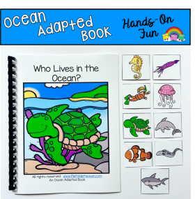 Who Lives in the Ocean Adapted Book and Vocabulary Activities
