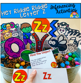 "Hey Riddle Riddle" Letter Z Activities For The Sensory Bin