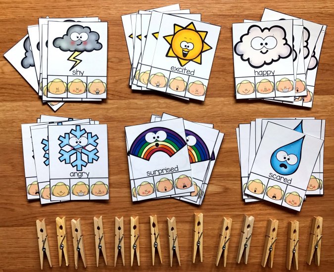 Weather Emotions Task Cards - Click Image to Close