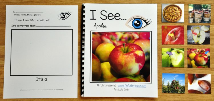 "I See" Apples Adapted Book (w/Real Photos) - Click Image to Close