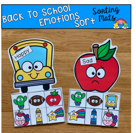 Back To School Emotions Sorting Mats