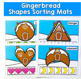 Gingerbread House Shapes Sorts