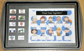 Community Helpers: What Goes Together Cookie Sheet Activity