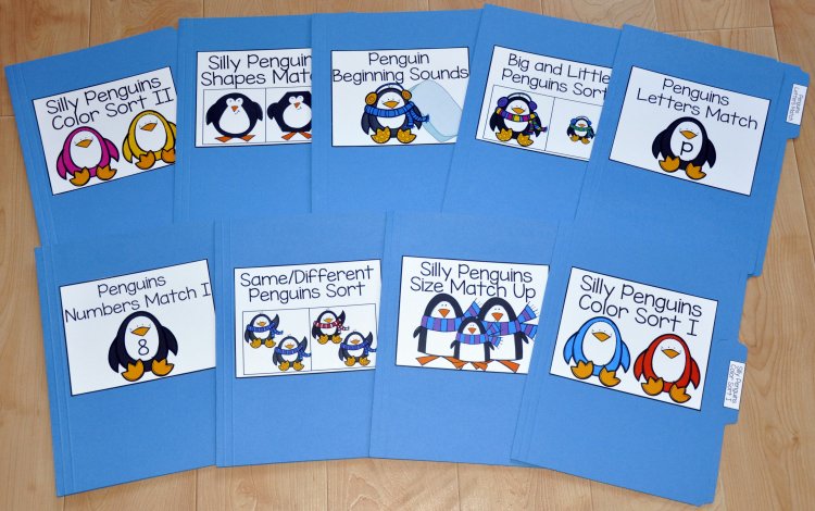 Penguins File Folder Games Mini-Bundle - Click Image to Close
