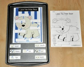 Label the Polar Bear Cookie Sheet Activity