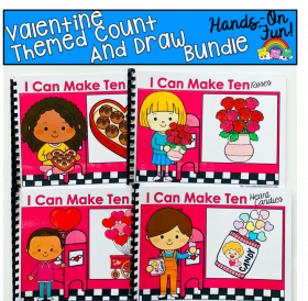 "I Can Make Ten" Valentine's Day Count And Draw Books Bundle