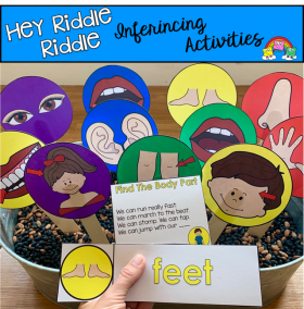 "Hey Riddle Riddle" Body Parts Activities For The Sensory Bin