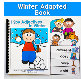 Winter Adapted Book: I SPY WINTER ADJECTIVES
