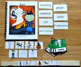 "Boo!" Halloween Adapted Book and Vocabulary Activities