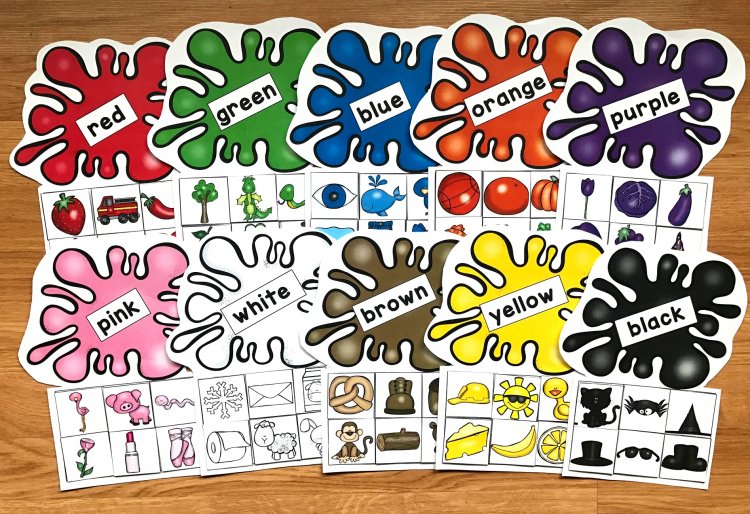 Colors and Color Words Sorting Mats - Click Image to Close