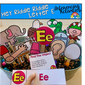 "Hey Riddle Riddle" Letter E Activities For The Sensory Bin
