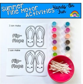 Summer Fine Motor Q-Tip Activities