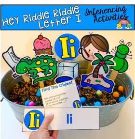 "Hey Riddle Riddle" Letter I Activities For The Sensory Bin