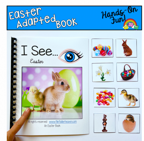 "I See" Easter Adapted Book w/Real Photos - Click Image to Close